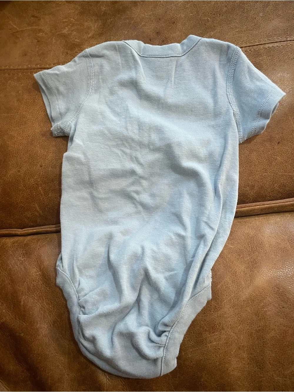 Hanna Andersson Light Blue Floral Wrap Bodysuit